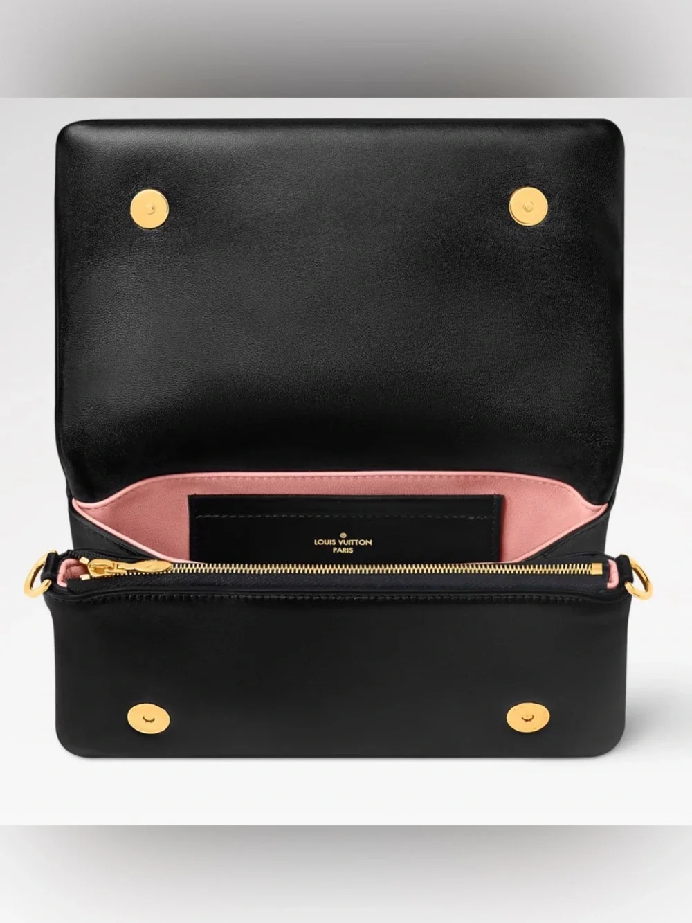 NEW Louis Vuitton Black Monogram Embossed Pochette Coussin with Gold Chain - Picture 14 of 15